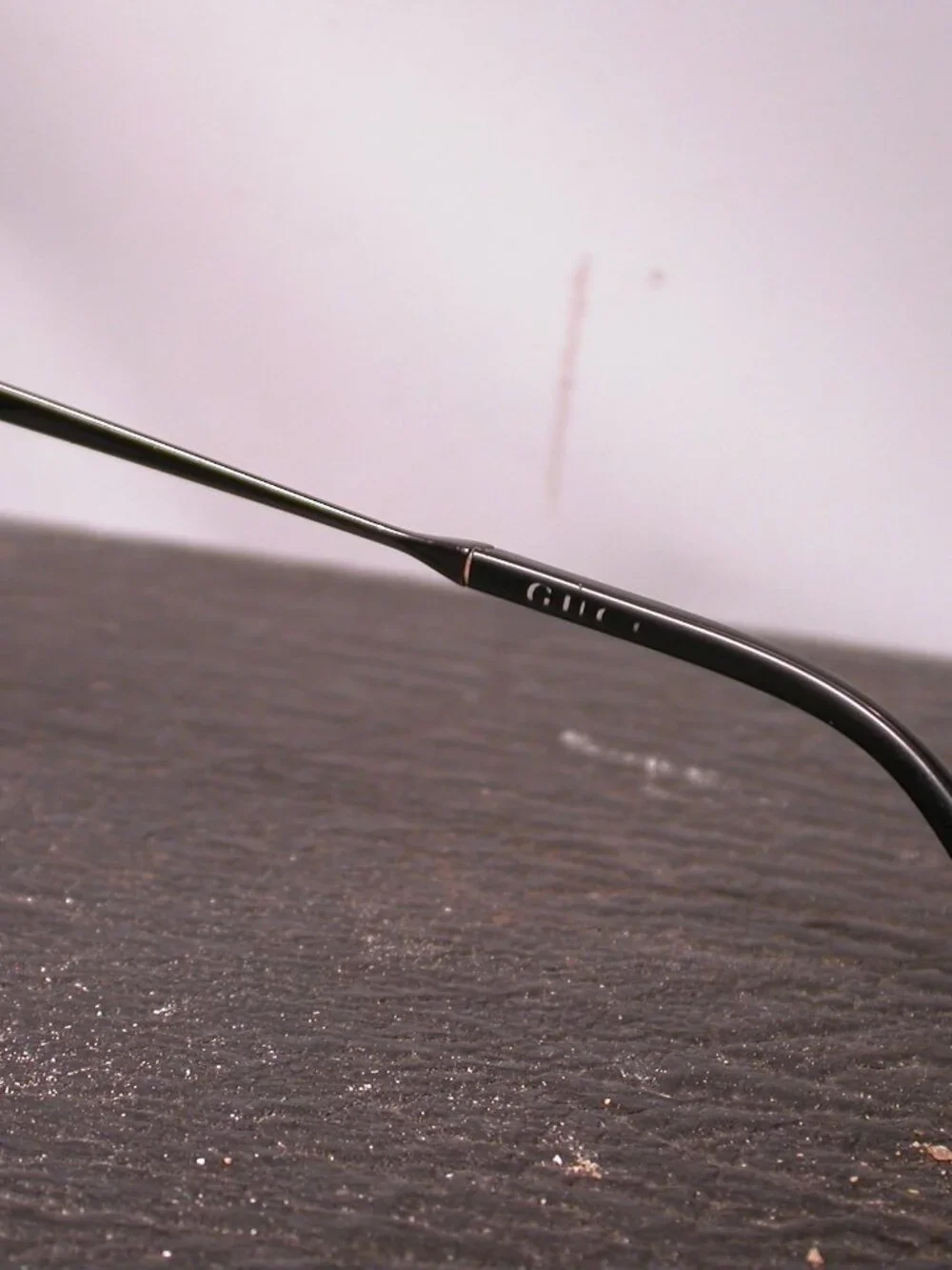 Gucci Gunmetal Black Designer Aviator Shades Sunglasses Made in Japan